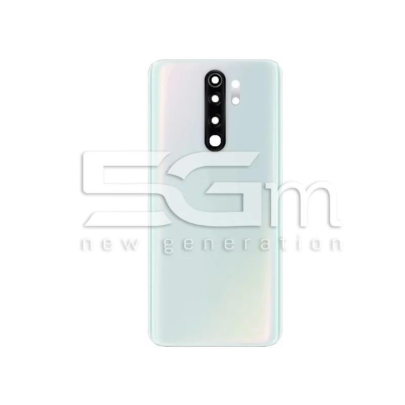 Rear Cover White + Camera Lens Xiaomi Redmi Note 8 Pro No Logo | 5G-M Online Store