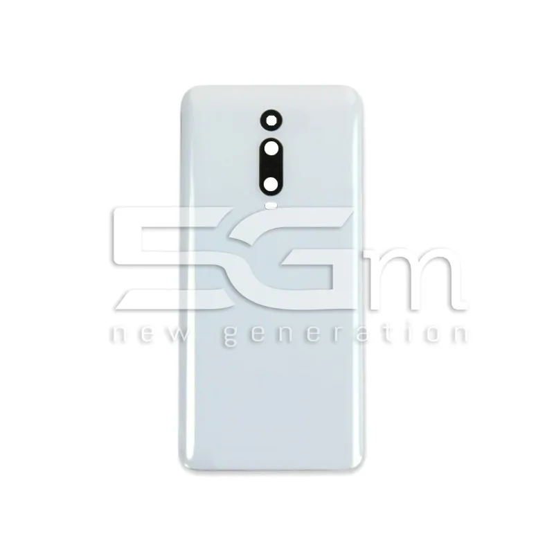 Hátlap Fehér + Kamera Üveg Xiaomi Mi9 T Logó Nélkül | 5G-M