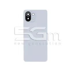 Заден капак Бял + Стъкло за камера Xiaomi Mi 11 Lite 5G Без лого