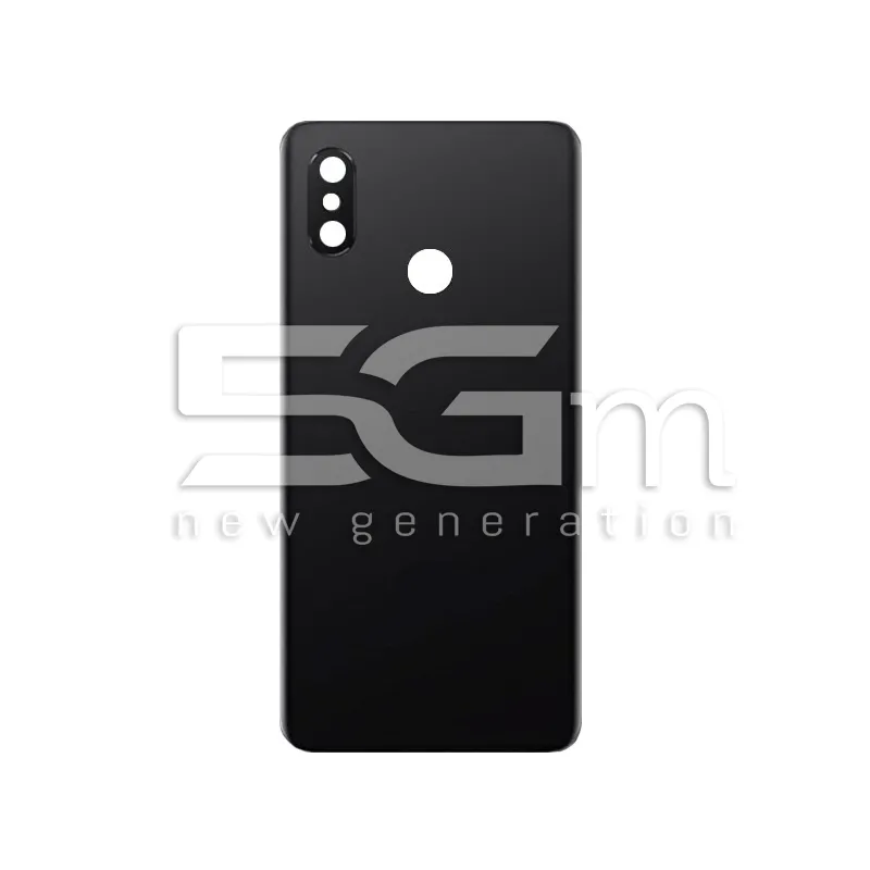 Rear Cover Black + Camera Lens Xiaomi Mi8 No Logo