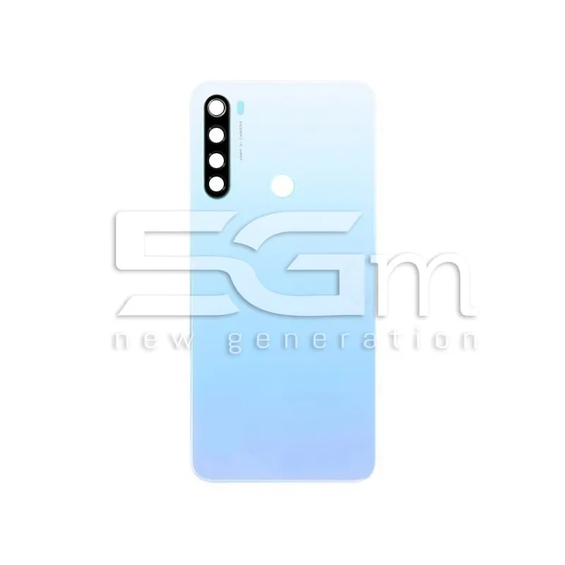 Rückseitenabdeckung Weiß + Kameraglas Xiaomi Redmi Note 8 Ohne Logo | 5G-M