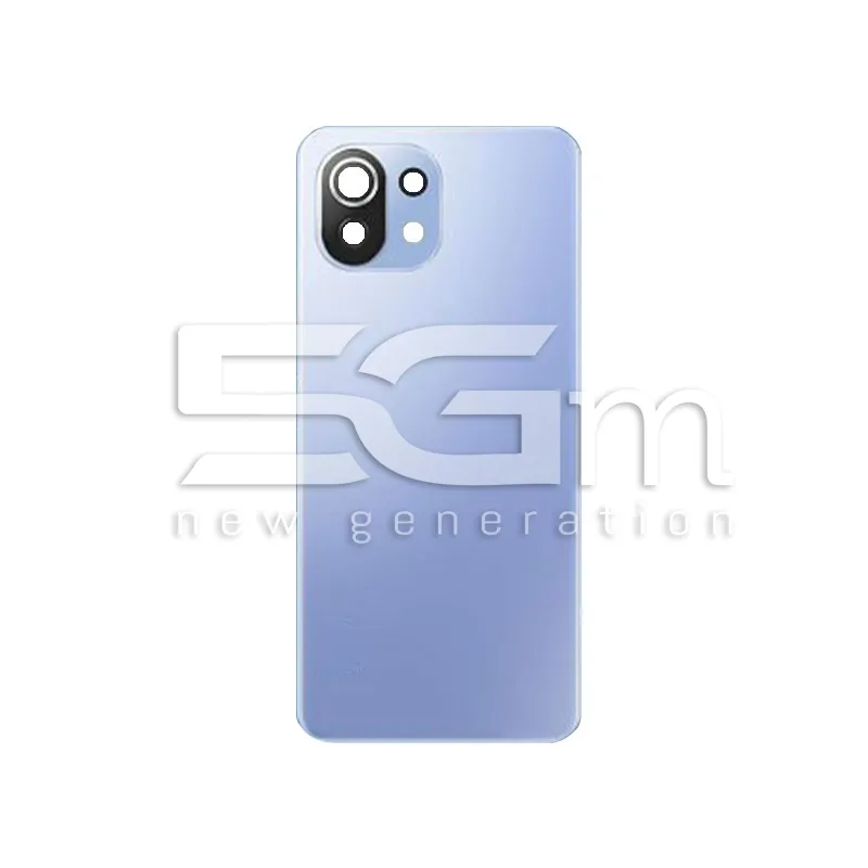 Kék Hátlap + Kameraüveg Xiaomi Mi 11 Lite - 11 Lite 5G Logó nélkül | 5G-M Online Bolt
