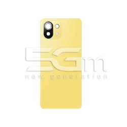 Заден капак Жълт + Стъкло за камера Xiaomi Mi 11 Lite/5G Без лого | 5G-M