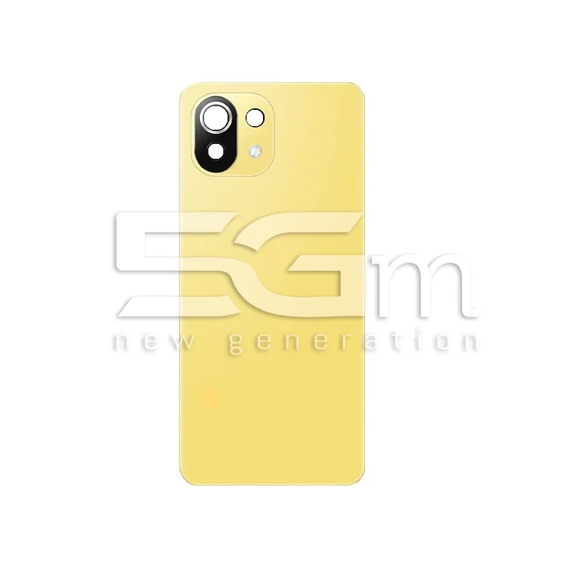 Retro Cover Giallo + Vetrino Camera Xiaomi Mi 11 Lite - 11 Lite 5G No Logo | Store Online 5G-M
