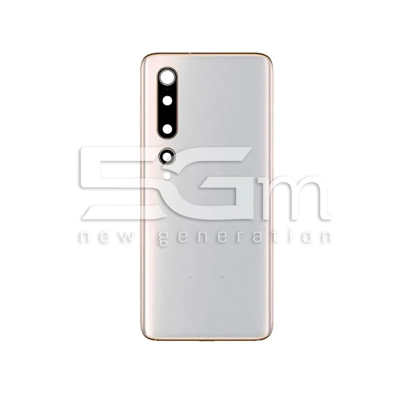 Rückabdeckung Silber + Kameraglas Xiaomi Mi 10 Ohne Logo | 5G-M Online Shop