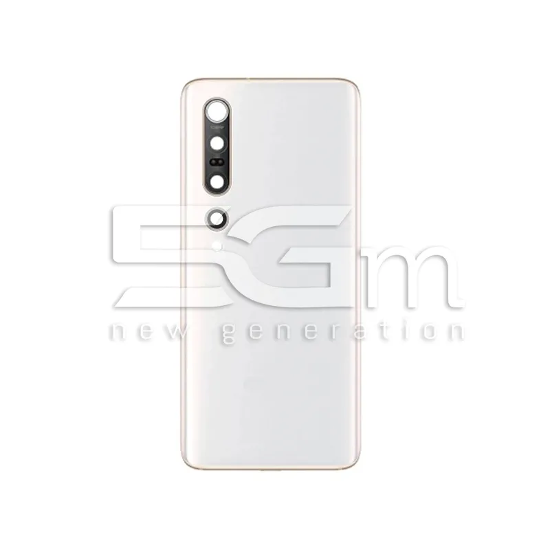 Capac Spate Alb + Lentilă Cameră Xiaomi Mi 10 Fără Logo | Magazin Online 5G-M