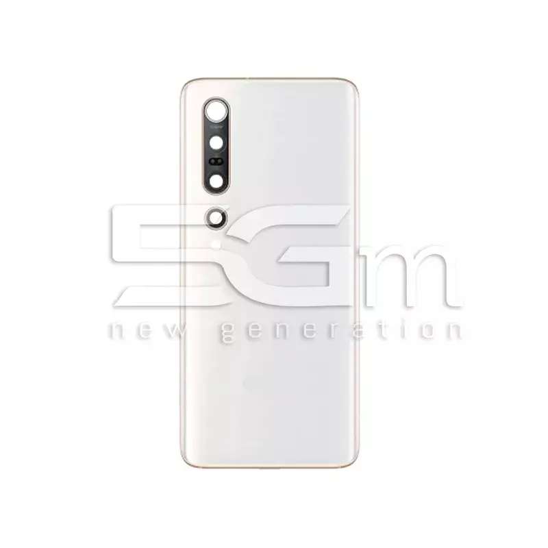 Rear Cover White + Camera Lens Xiaomi Mi 10 No Logo