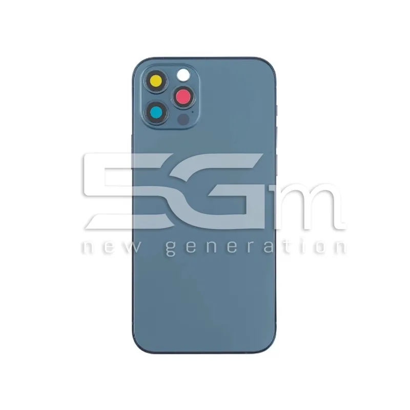 Rear Cover Full Parts Blue iPhone 12 Pro No Logo | Loja Online 5G-M