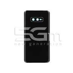 Cache Arrière Noir + Verre Caméra Samsung S10e (SM-G970F) Sans Logo | 5G-M