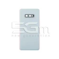 Cache Arrière + Vitre Caméra Blanc Samsung S10e (G970F) Sans Logo