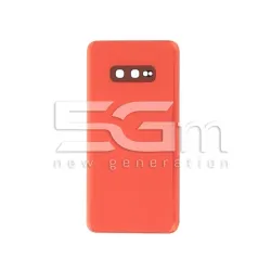 Retro Cover Orange + Vetrino Camera Samsung SM-G970F S10e No Logo