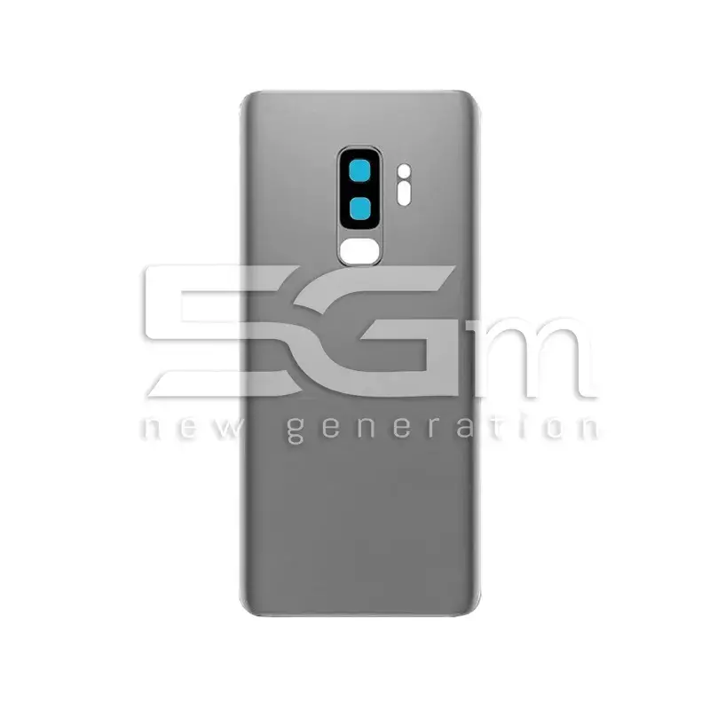Retro Cover Grigio + Vetrino Camera Samsung SM-G965 S9 Plus No Logo