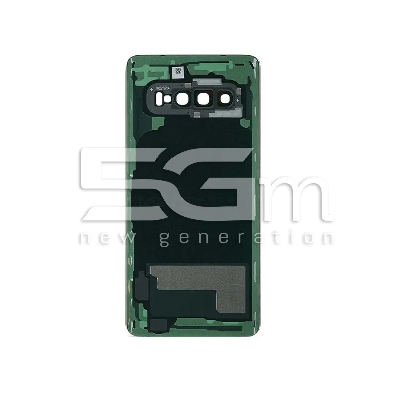 Cache Arrière Noir + Vitre Caméra Samsung S10 SM-G973F Sans Logo | 5G-M