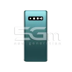 Cache Arrière Vert + Verre Caméra Samsung S10 SM-G973F Sans Logo | 5G-M