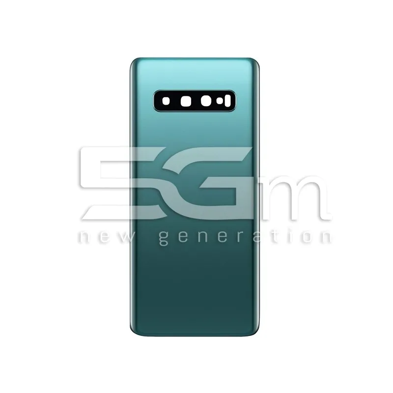 Cache Arrière Vert + Verre Caméra Samsung S10 SM-G973F Sans Logo | 5G-M