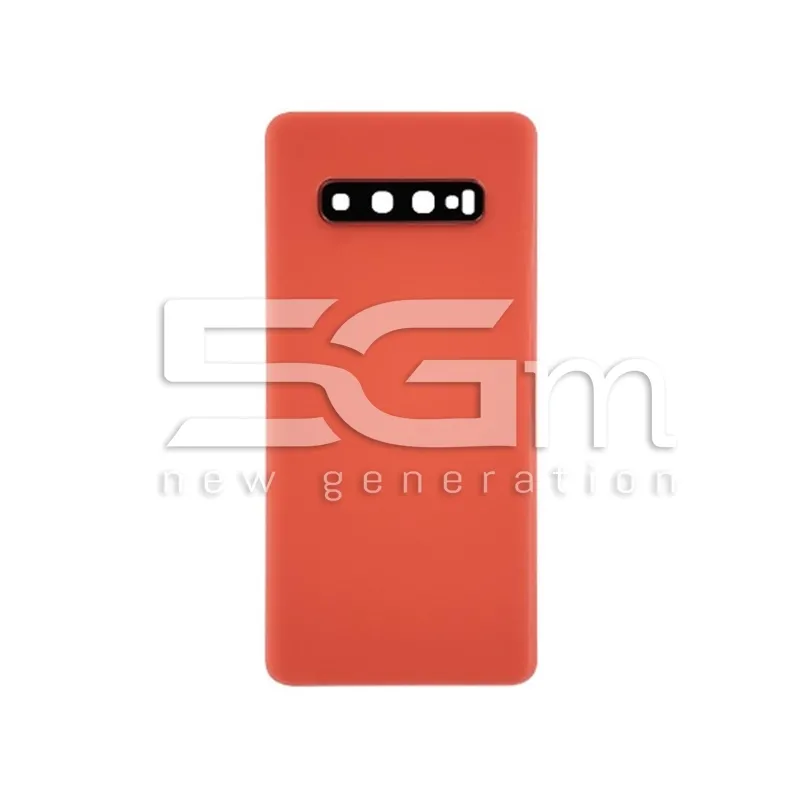 Retro Cover Orange + Vetrino Camera Samsung SM-G975F S10 Plus No Logo | Store Online 5G-M