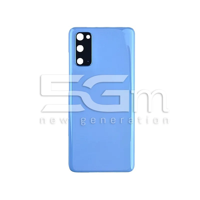 Rückseitenabdeckung Blau + Kameralinse Samsung S20 Ohne Logo | 5G-M