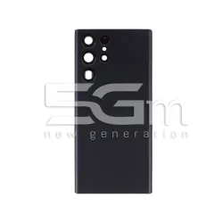 Cache Arrière Noir + Vitre Caméra Samsung SM-S908 S22 Ultra No Logo | 5G-M