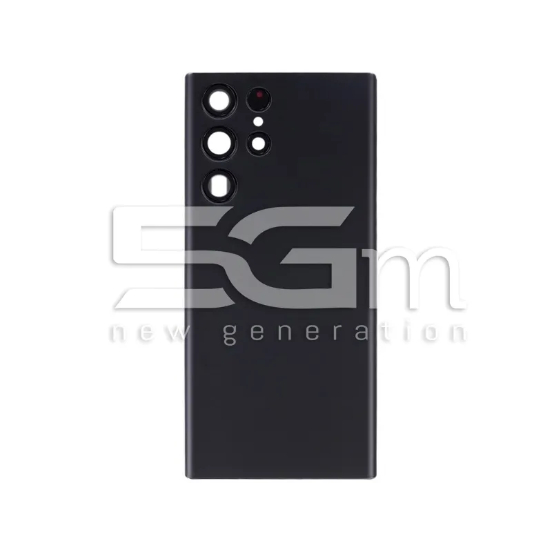 Rückseite Schwarz + Kameraglas Samsung SM-S908 S22 Ultra Ohne Logo | 5G-M