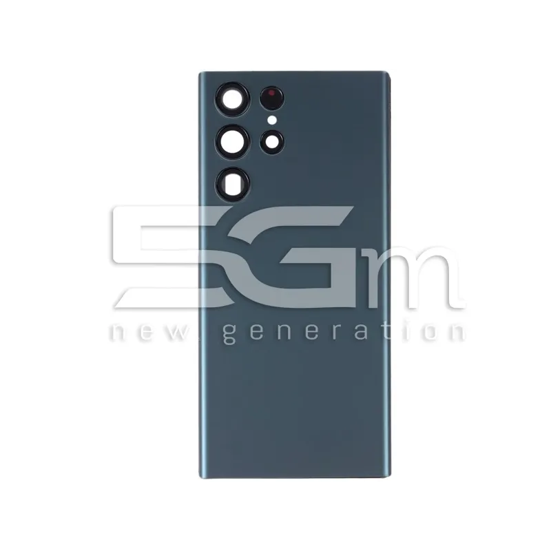 Zöld Hátlap + Kamera üveg Samsung S22 Ultra SM-S908 Logó nélkül | 5G-M