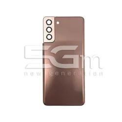 Cache Arrière Marron + Vitre Caméra Samsung S21+ (SM-G996) Sans Logo | 5G-M