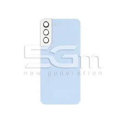 Cache Arrière Bleu + Verre Caméra Samsung S22+ (SM-S906) Sans Logo