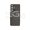 Retro Cover Grigio + Vetrino Camera Samsung SM-G998 S21 No Logo
