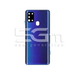 Coque Arrière Bleu + Vitre Caméra Samsung SM-A217 A21s Sans Logo | 5G-M.com