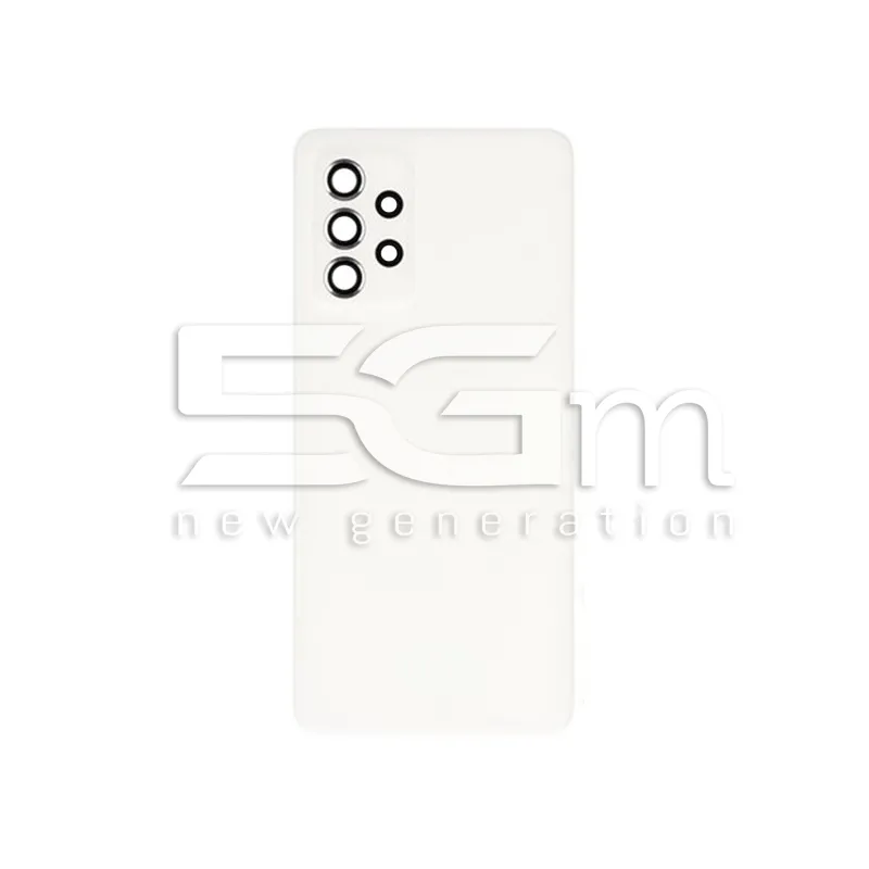 Coque Arrière Blanche + Verre Caméra Samsung A525 A52 Sans Logo | 5G-M