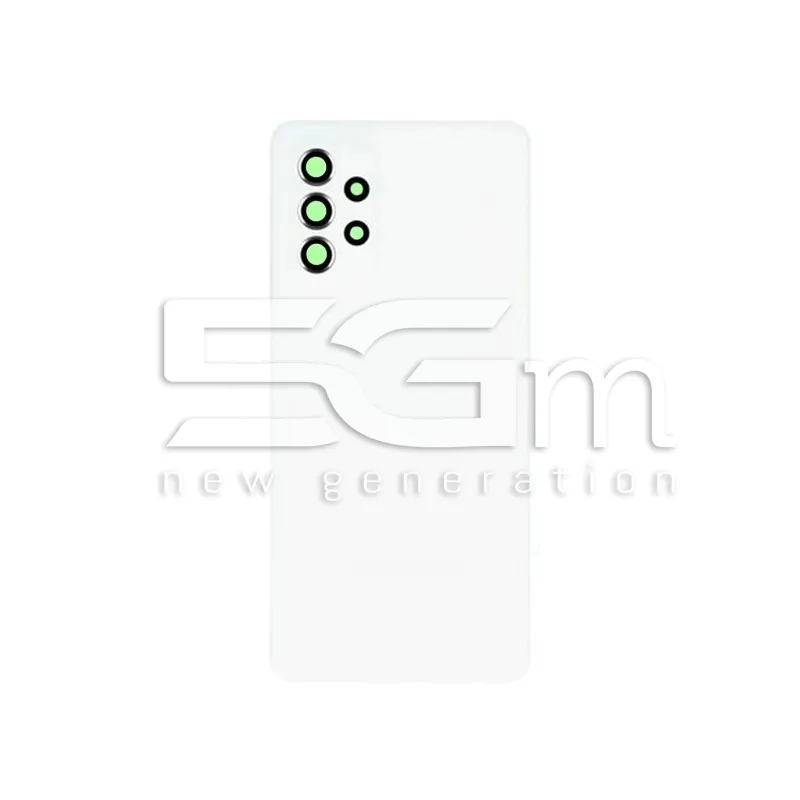 Rear Cover White + Camera Lens Samsung SM-A725F A72 No Logo | Loja Online 5G-M