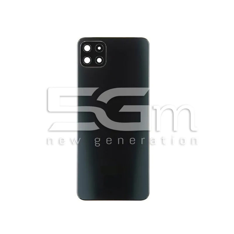 Akkudeckel Schwarz + Kameraglas Samsung A22 5G Ohne Logo | 5G-M