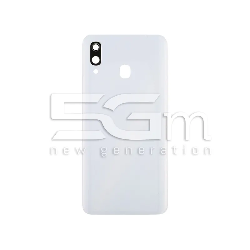 Rückabdeckung Weiß + Kamera-Glas Samsung A30 SM-A305 Ohne Logo | 5G-M