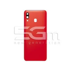 Заден капак Червен + Стъкло на камерата Samsung A30 Без лого | 5G-M