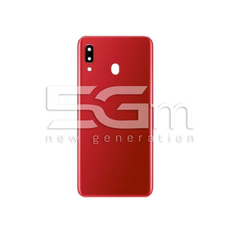 Rückabdeckung Rot + Kameraglas Samsung SM-A205 A20 Ohne Logo | 5G-M
