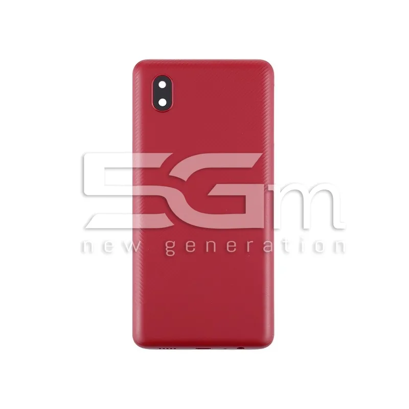 Rückabdeckung Rot + Kameraglas Samsung SM-A013 A01 Ohne Logo | 5G-M