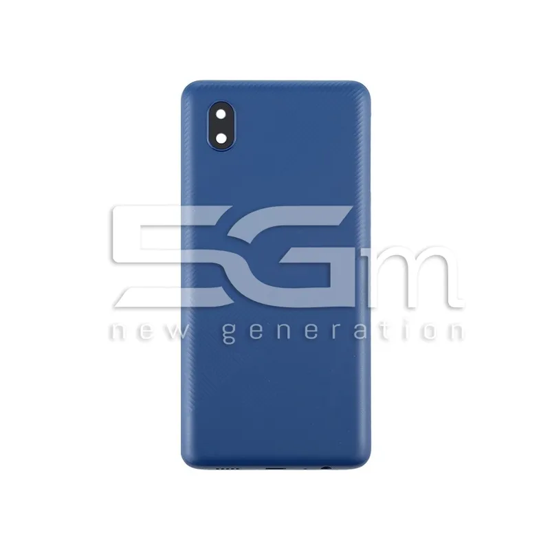 Retro Cover Blu + Vetrino Camera Samsung SM-A013 A01 No Logo | Store Online 5G-M