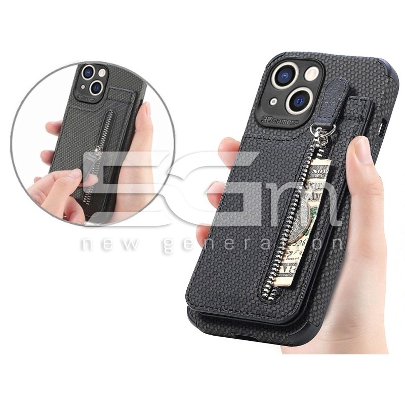 Custodia Portadocumenti con Cerniera iPhone 14 Plus