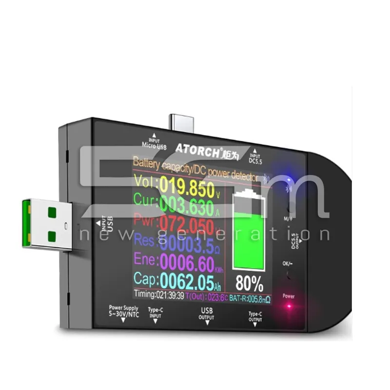 Atorch UD24 USB-C & DC 5-32V Bluetooth Power Tester | 5G-M