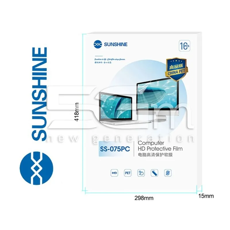 Sunshine SS-075PC Computer HD Schutzfolie 10 Stk. | 5G-M Online Shop