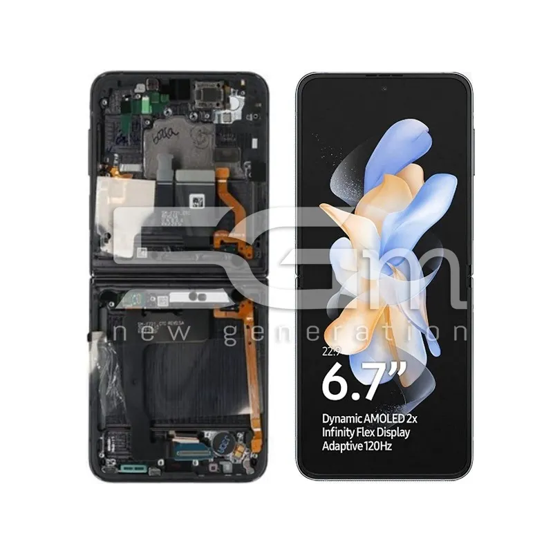 Display Touch Graphite + Frame Samsung SM-F721 Flip4 Ori | 5G-M Online Store