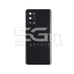 Retro Cover Nero + Vetrino Camera OPPO Reno 5 Pro 5G No Logo