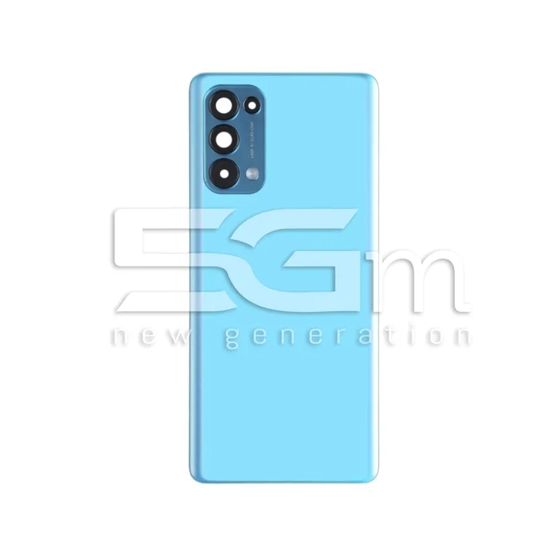 Retro Cover Blu + Vetrino Camera OPPO Reno 5 Pro 5G No Logo | Store Online 5G-M