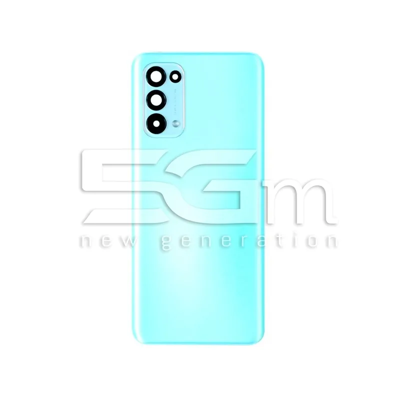 Carcasă Spate Albastru + Sticlă Cameră Oppo Reno 5 5G Fără Logo | 5G-M