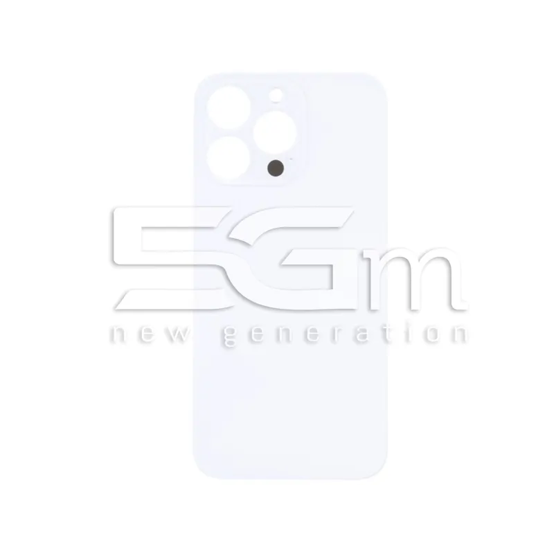 Coque Arrière Blanc iPhone 14 Pro Grand Trou Sans Logo | 5G-M
