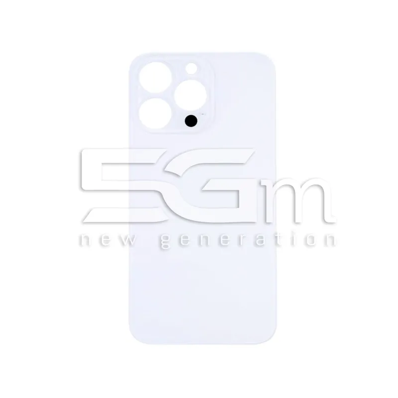Cache Arrière Blanc iPhone 14 Pro Max Grand Trou Sans Logo | 5G-M