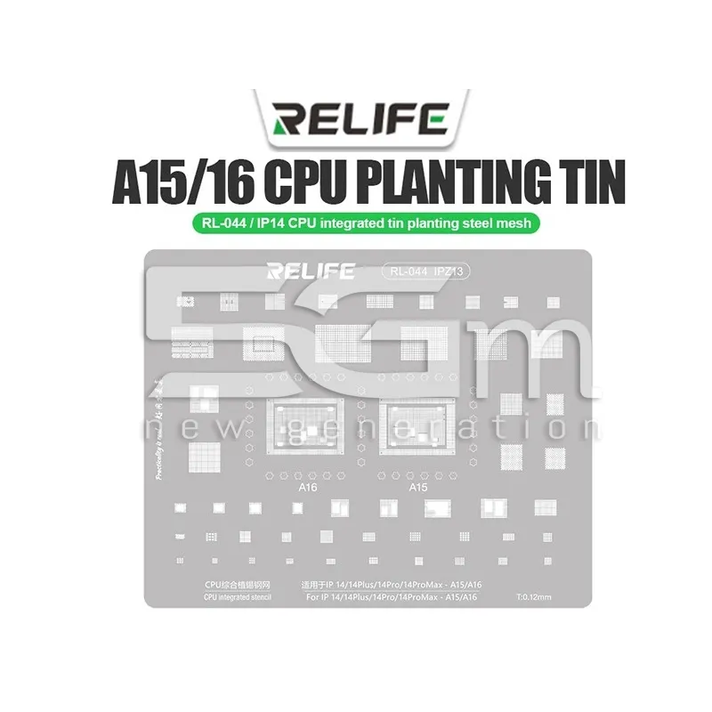 Stencil Reballing RELIFE RL-044 Série iPhone 14 | 5G-M
