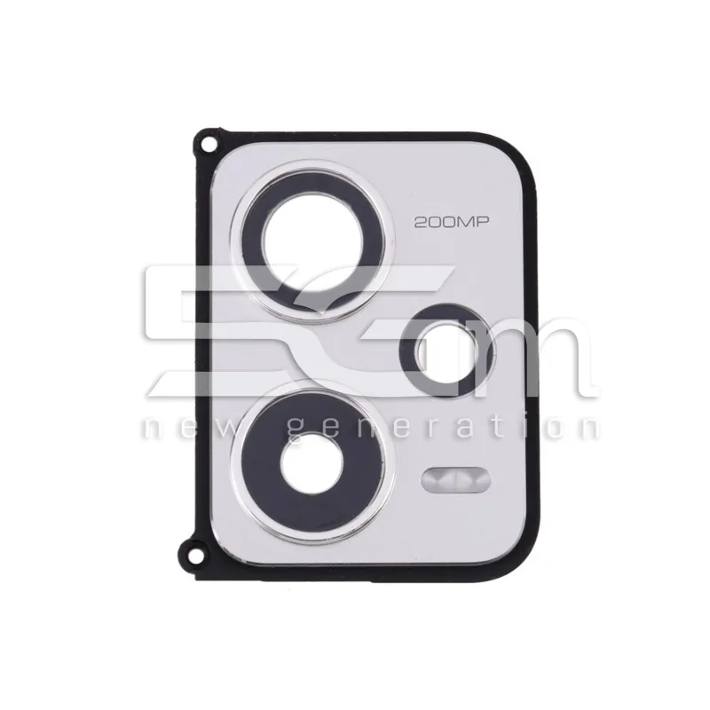 Vetrino Camera Posteriore + Frame Silver Xiaomi Redmi Note 12 Pro+ | Store Online 5G-M