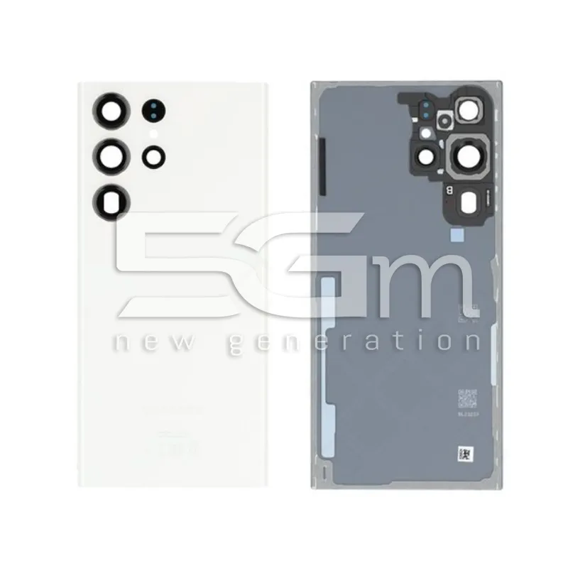 Capac Spate + Geam Cameră Cream Samsung S23 Ultra Ori | 5G-M