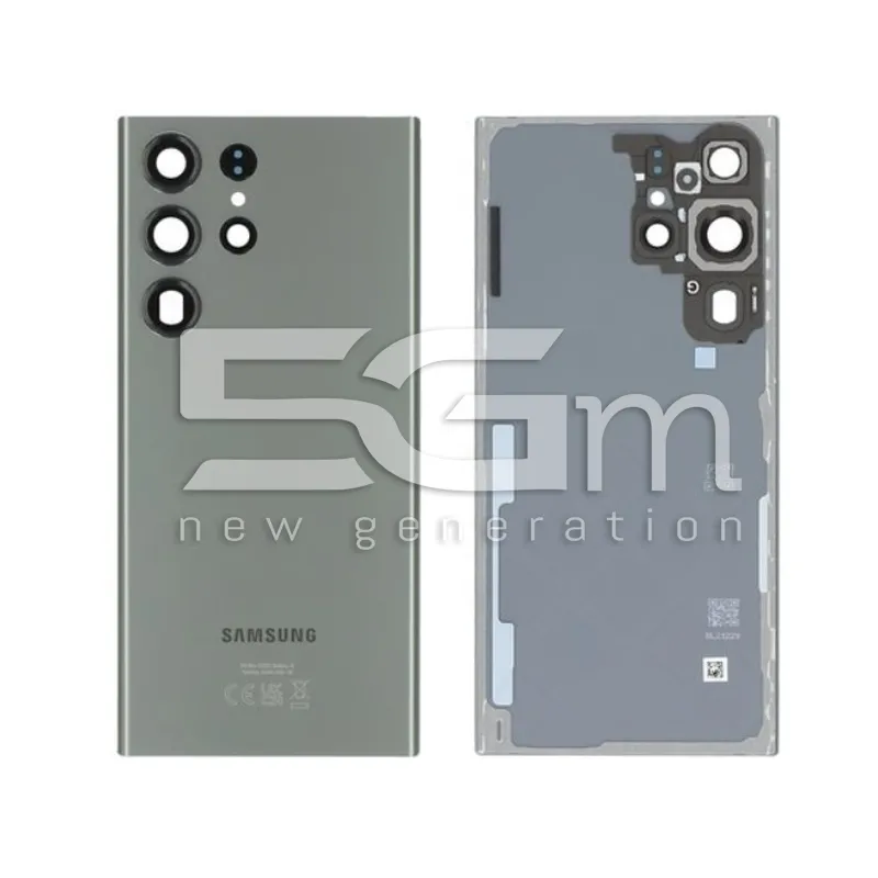 Cache Arrière + Vitre Caméra Vert Samsung SM-S918 S23 Ultra Ori | 5G-M