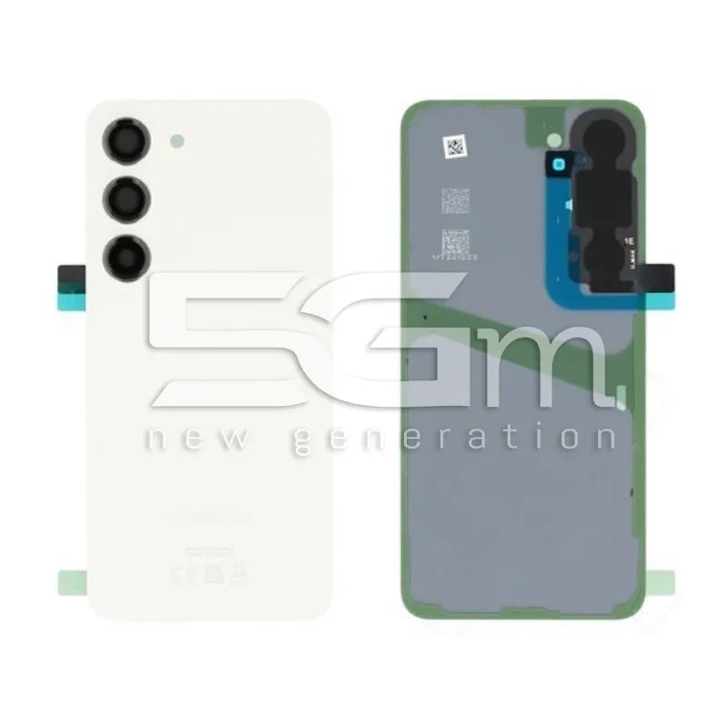 Cache Arrière + Vitre Caméra Crème Samsung S23 Ori | 5G-M